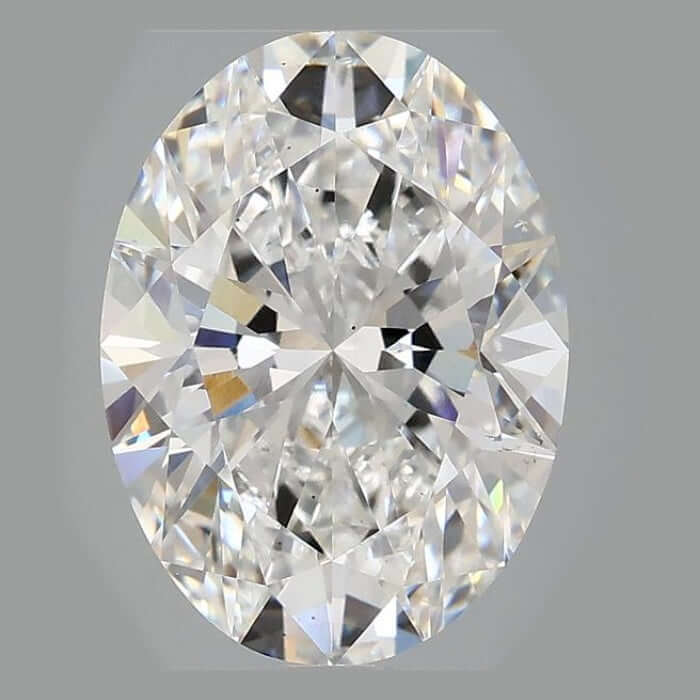 4.00 Carat E VS2 Oval Lab Diamond Front