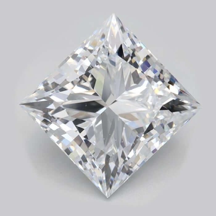 4.00 Carat E VS2 Princess Lab Diamond Front