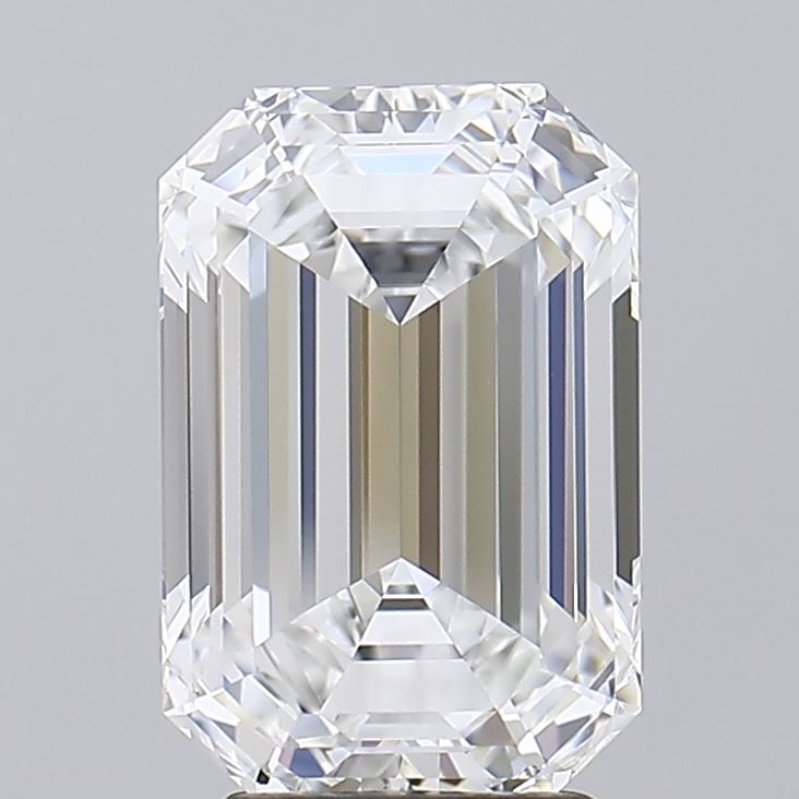 4.00 Carat E VVS1 Emerald Lab Diamond Front