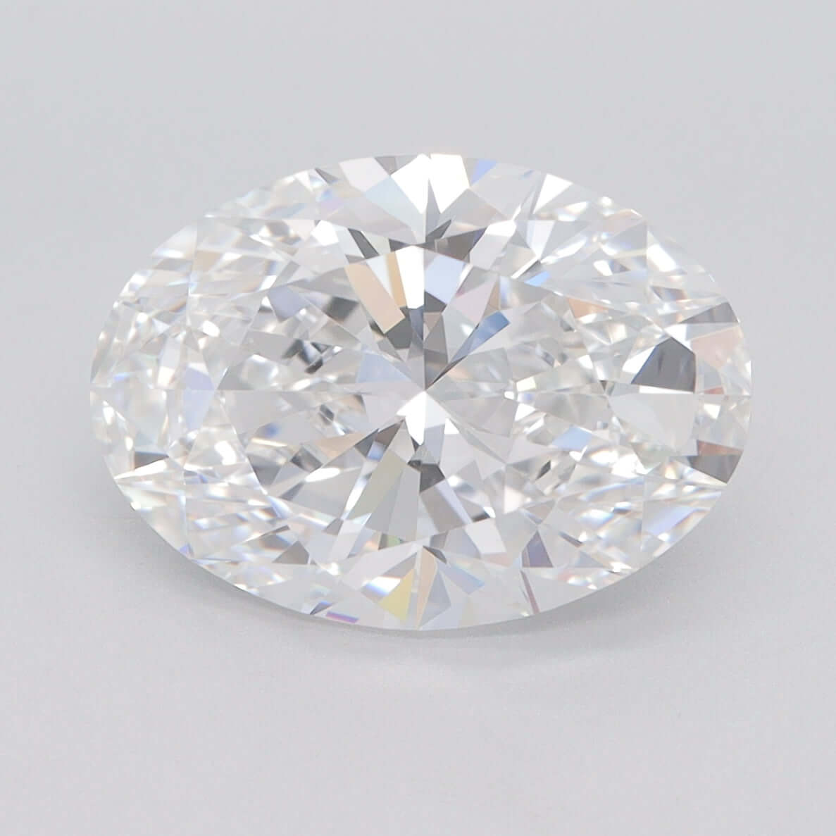 4.00 Carat E VVS1 Oval Lab Diamond Front