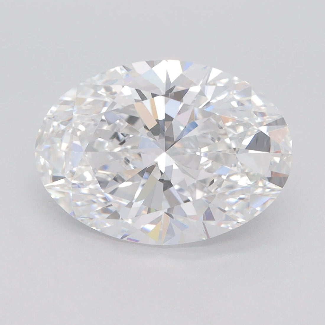 4.00 Carat E VVS1 Oval Lab Diamond Front
