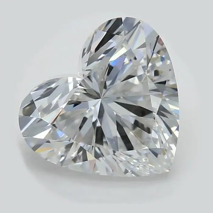 4.00 Carat E VVS2 Heart Lab Diamond Front