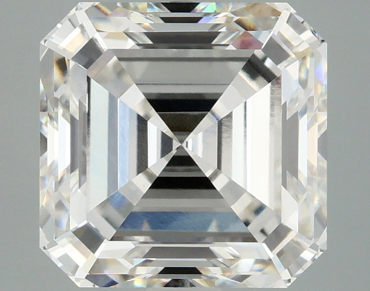 4.00 Carat F VVS2 Asscher Lab Diamond Front