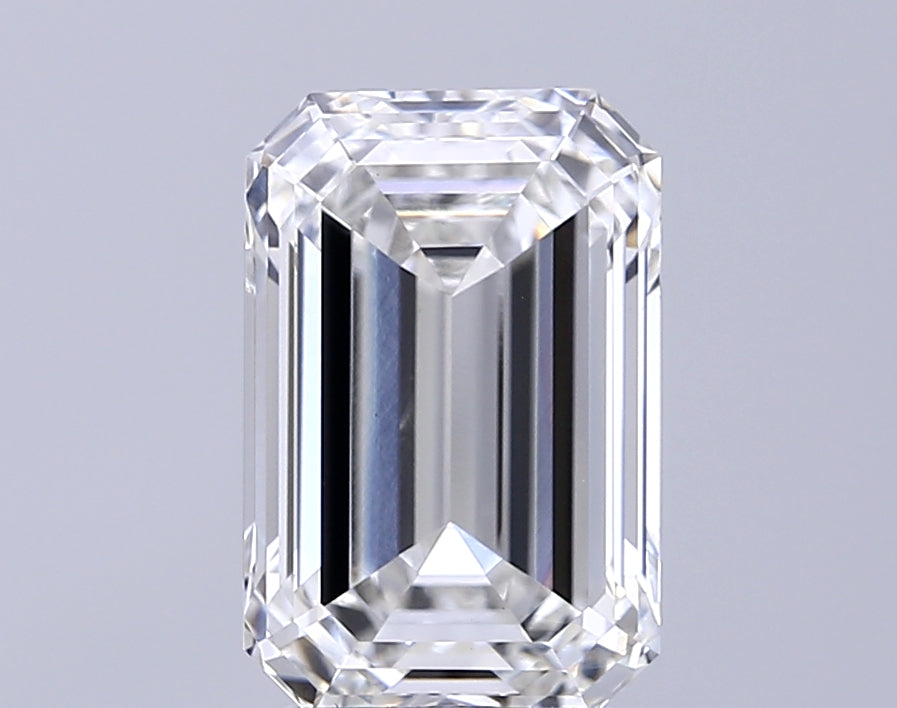 4.00 Carat F VVS2 Emerald Lab Diamond Front