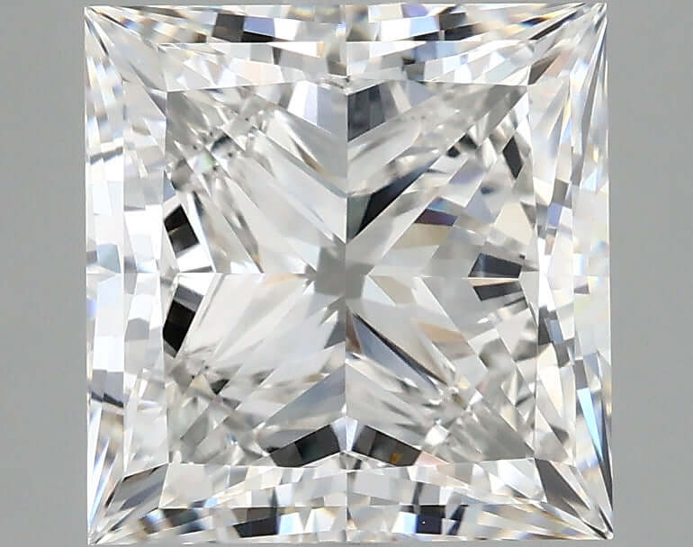 4.00 Carat F VVS2 Princess Lab Diamond Front
