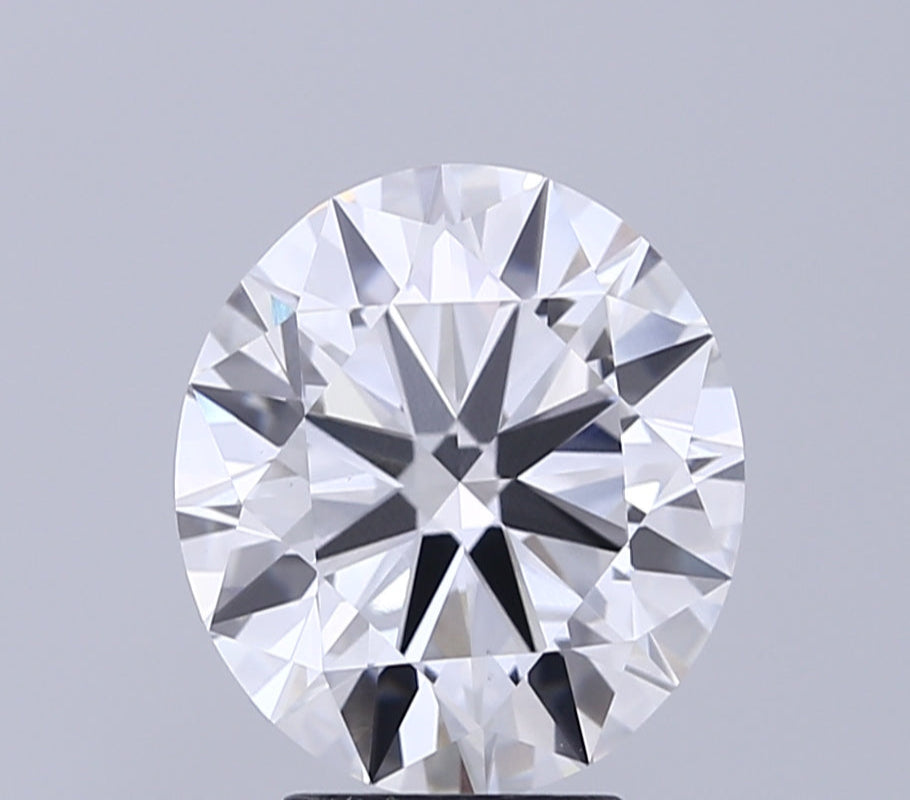 4.00 Carat F VVS2 Round Lab Diamond Front