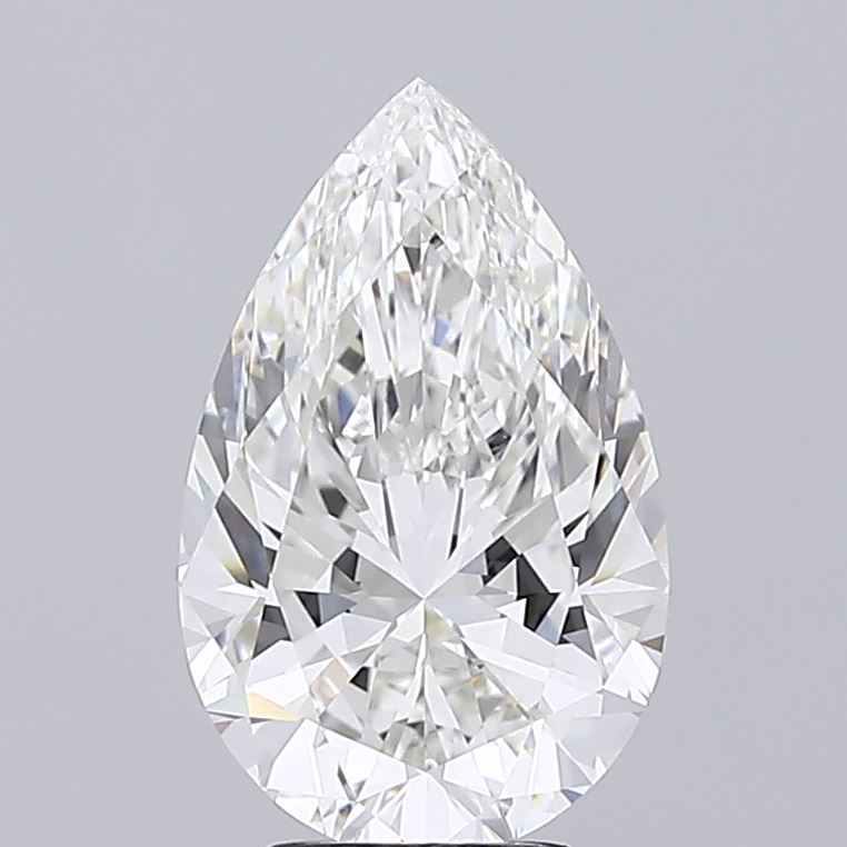 4.04 Carat F VVS1 Pear Lab Diamond Front