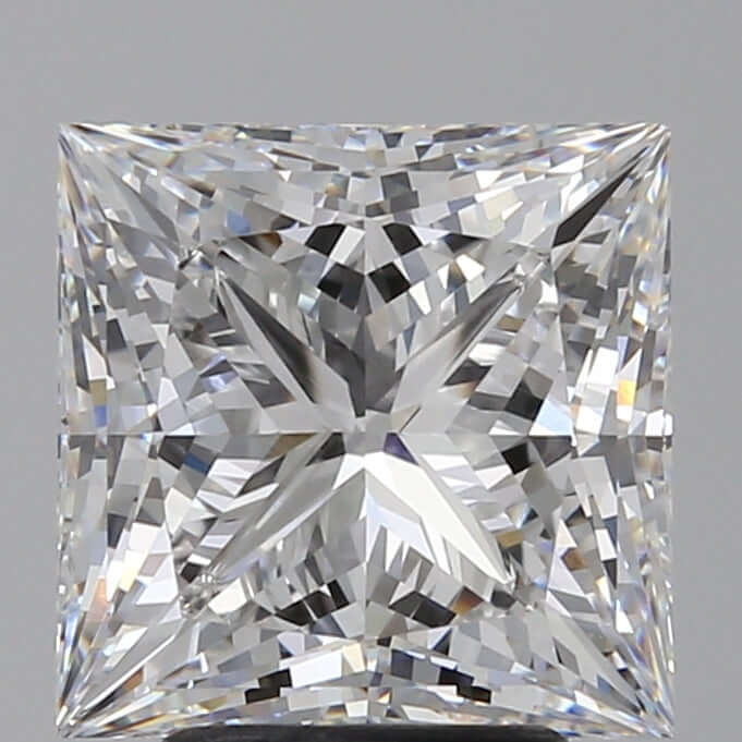 4.05 Carat D VVS1 Princess Lab Diamond Front