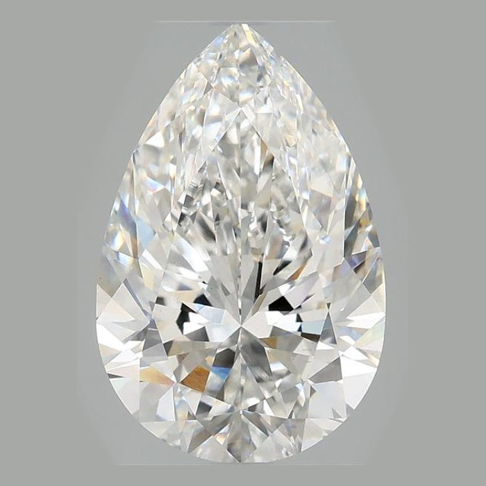 5.00 Carat E VS2 Pear Lab Diamond Front