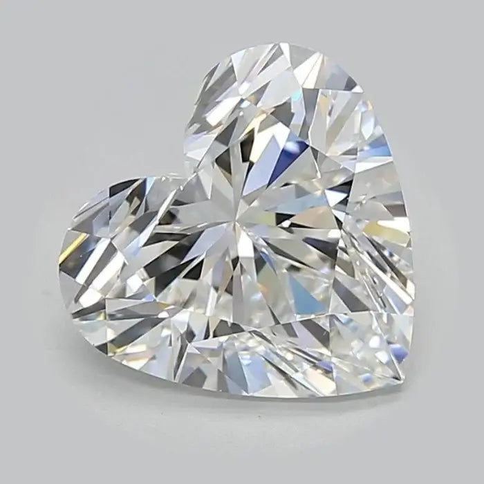 5.00 Carat E VVS1 Heart Lab Diamond Front