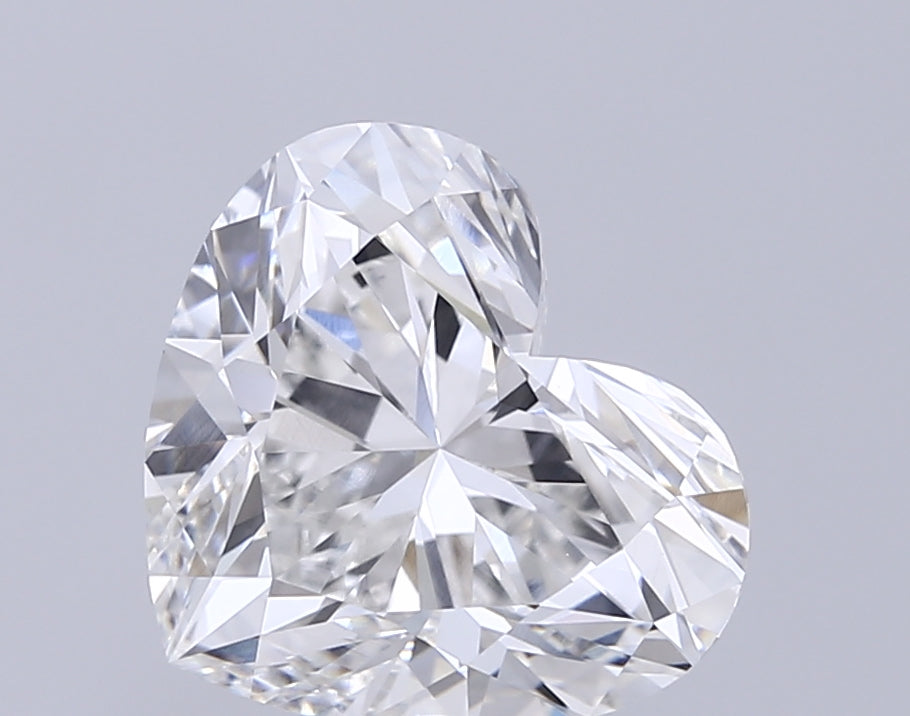 5.00 Carat E VVS2 Heart Lab Diamond Front