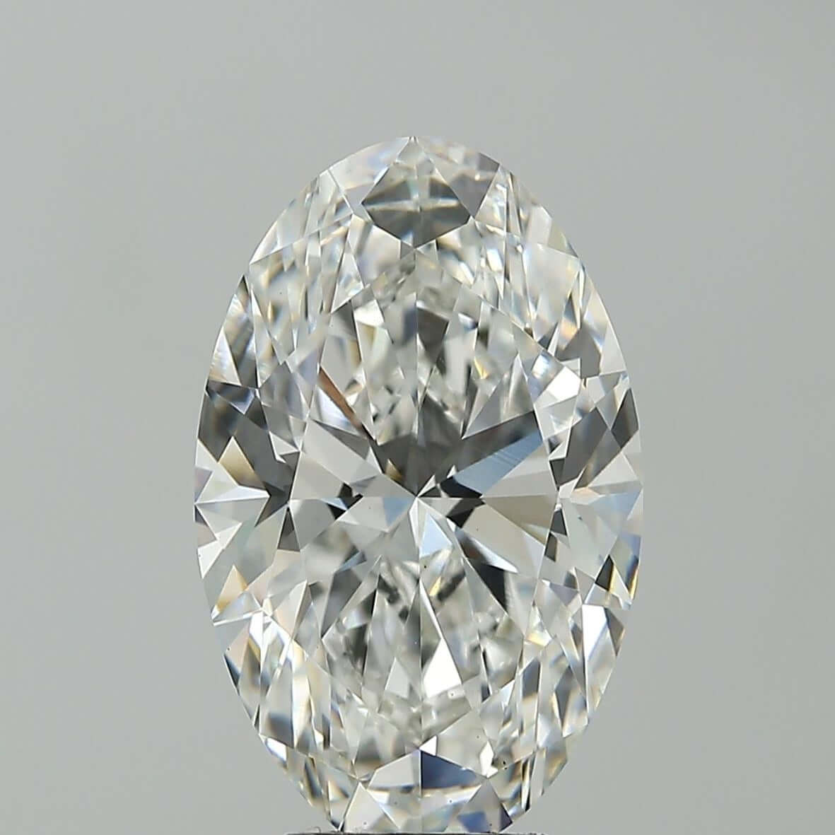 5.00 Carat F VS1 Oval Lab Diamond Front
