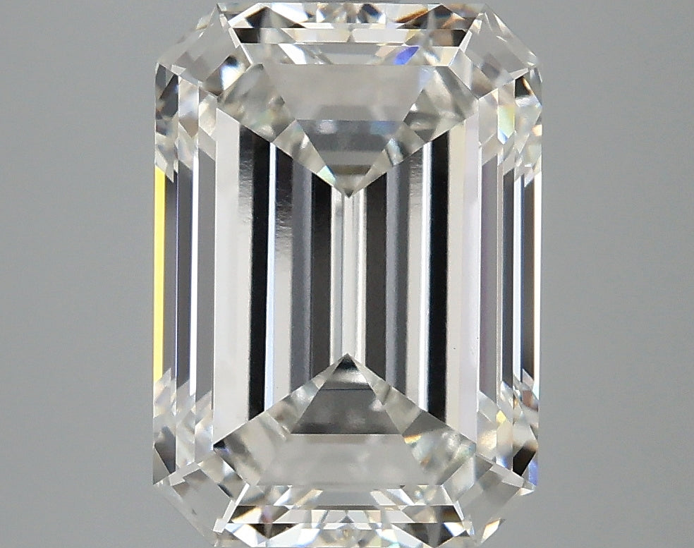 5.00 Carat F VVS2 Emerald Lab Diamond Front