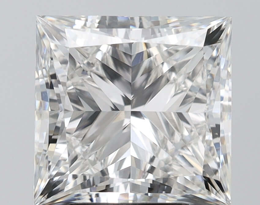 5.00 Carat F VVS2 Princess Lab Diamond Front