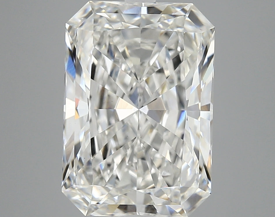 5.00 Carat F VVS2 Radiant Lab Diamond Front
