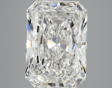 5.00 Carat F VVS2 Radiant Lab Diamond Front