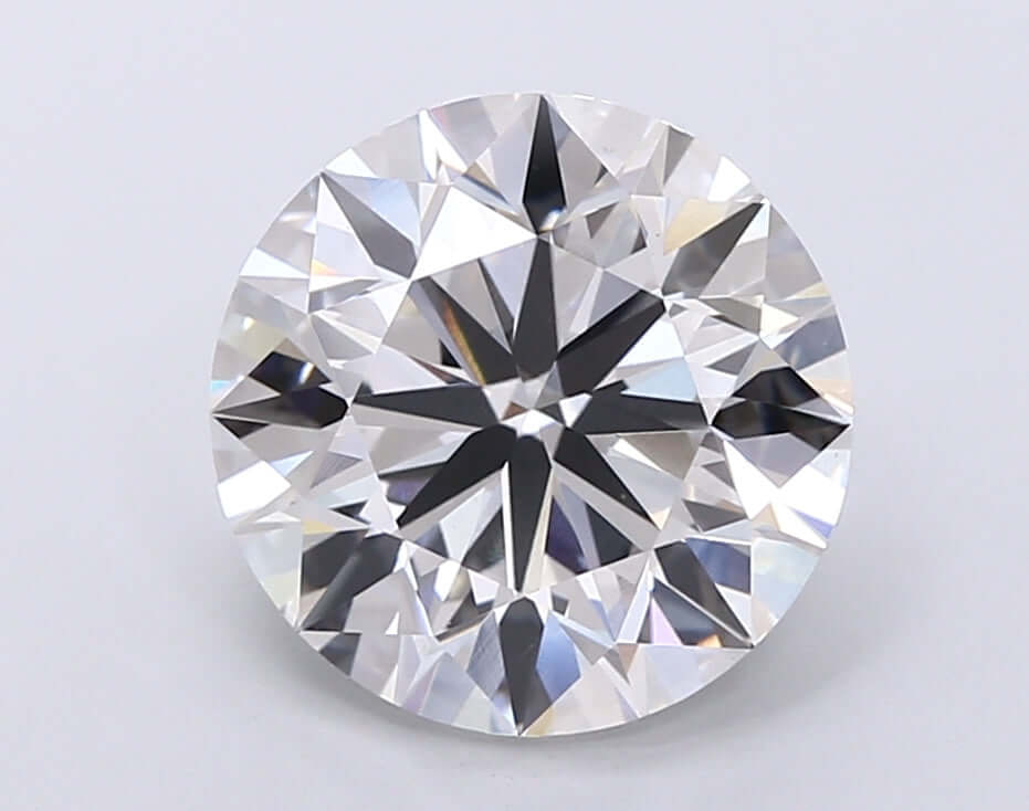 5.00 Carat F VVS2 Round Lab Diamond Front