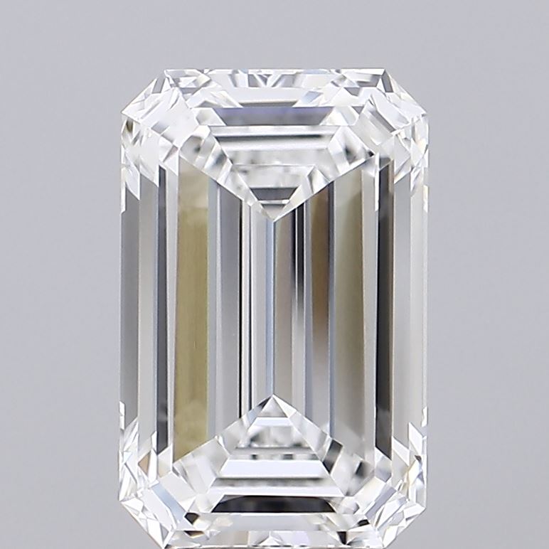 5.03 Carat E VVS1 Emerald Lab Diamond Front