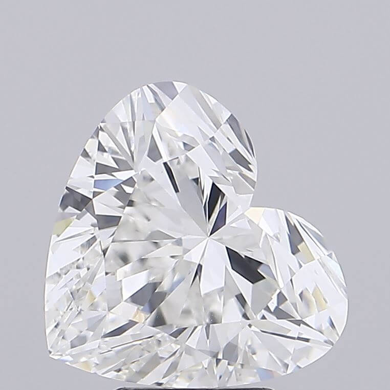 5.03 Carat E VVS1 Heart Lab Diamond Front
