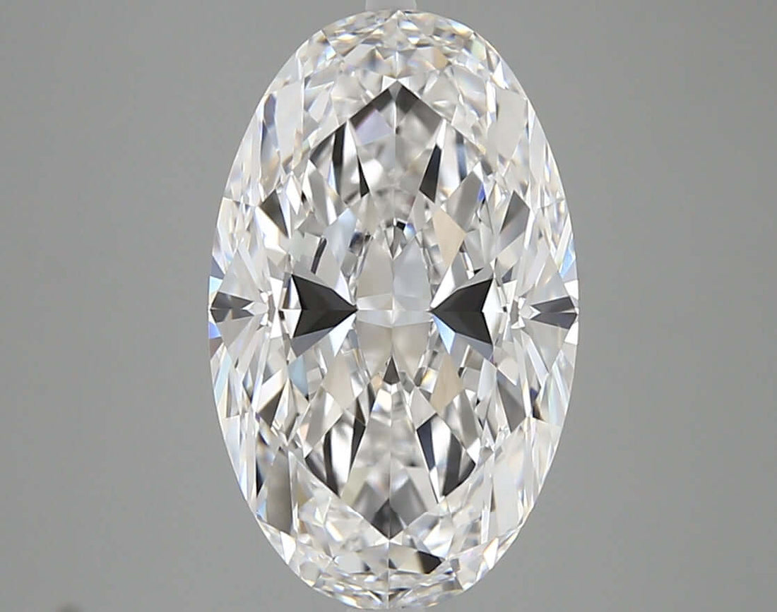 5.03 Carat E VVS1 Oval Lab Diamond Front