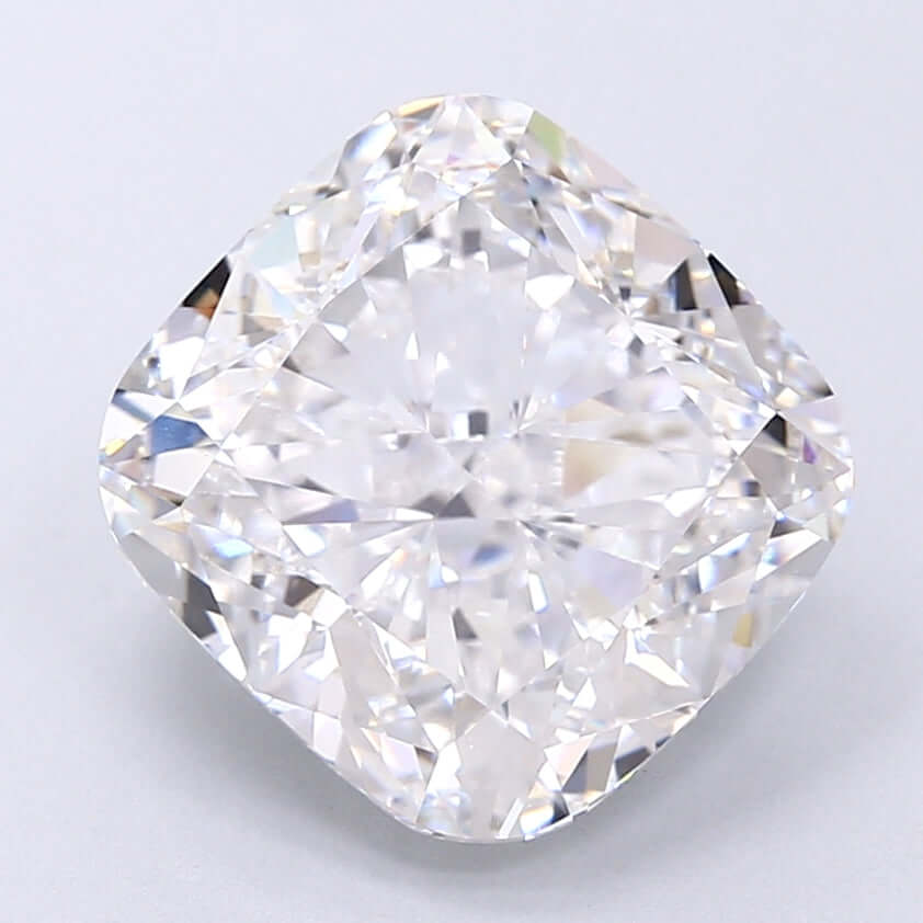 6.00 Carat E VVS2 Cushion Lab Diamond Front