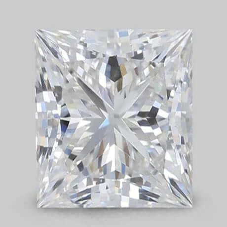 6.00 Carat E VVS2 Princess Lab Diamond Front