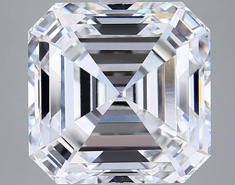 6.00 Carat F VVS2 Asscher Lab Diamond Front