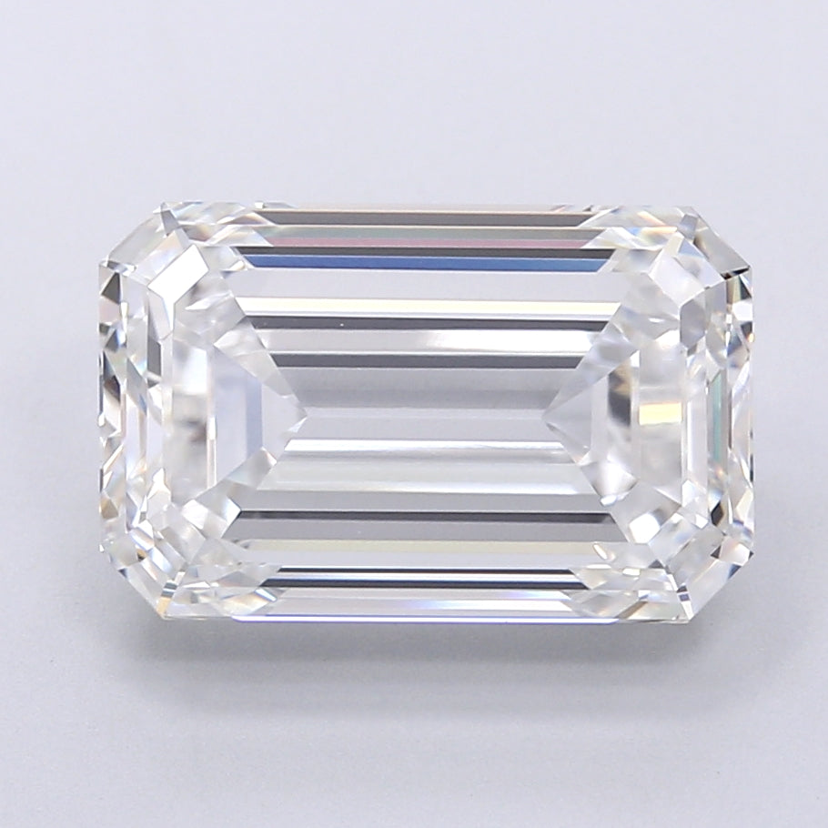 6.00 Carat F VVS2 Emerald Lab Diamond Front