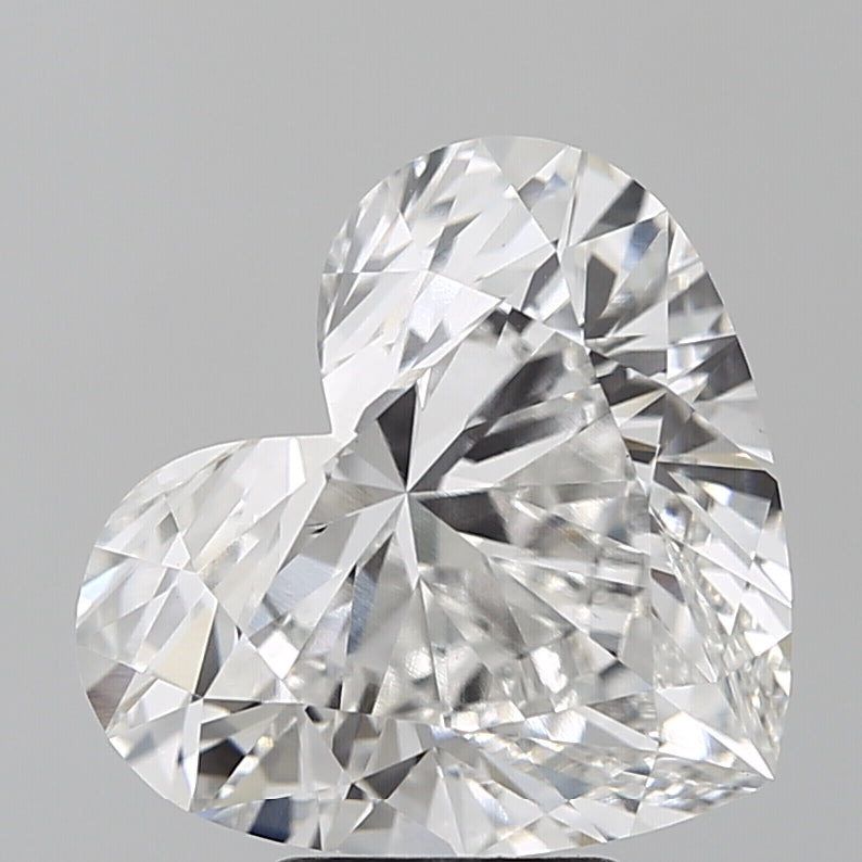 6.00 Carat F VVS2 Heart Lab Diamond Front