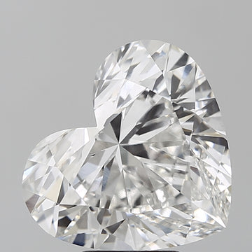 6.00 Carat F VVS2 Heart Lab Diamond Front