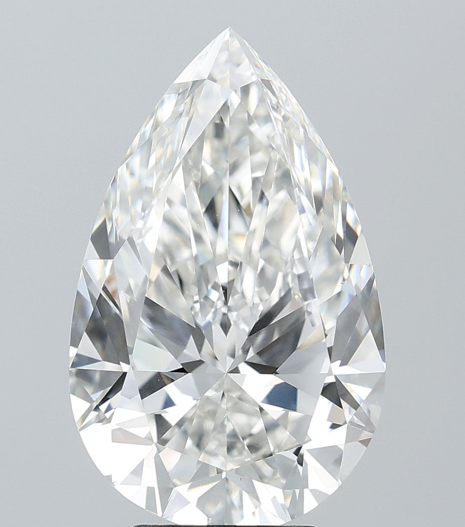 6.00 Carat F VVS2 Pear Lab Diamond Front