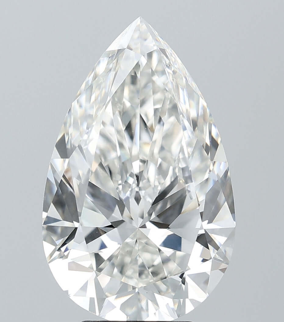 6.00 Carat F VVS2 Pear Lab Diamond Front