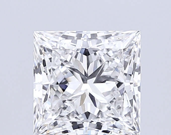 6.02 Carat E VVS2 Princess Lab Diamond Front