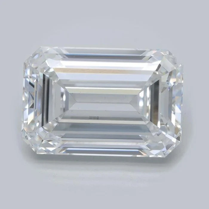 7.00 Carat E VS1 Emerald Lab Diamond Front