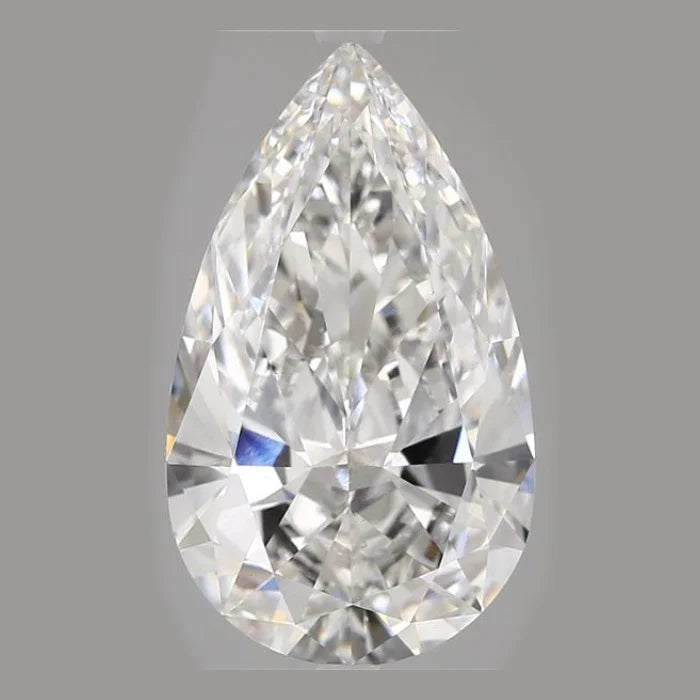 7.00 Carat E VS1 Pear Lab Diamond Front