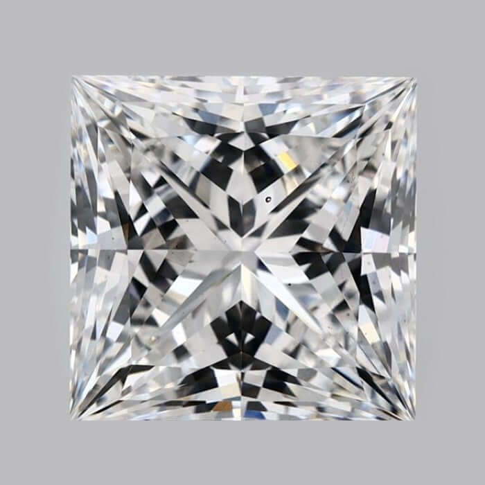 7.00 Carat E VS2 Princess Lab Diamond Front