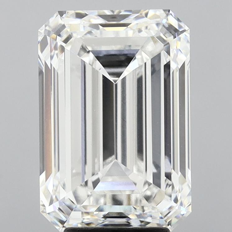 7.00 Carat F VVS1 Emerald Lab Diamond Front