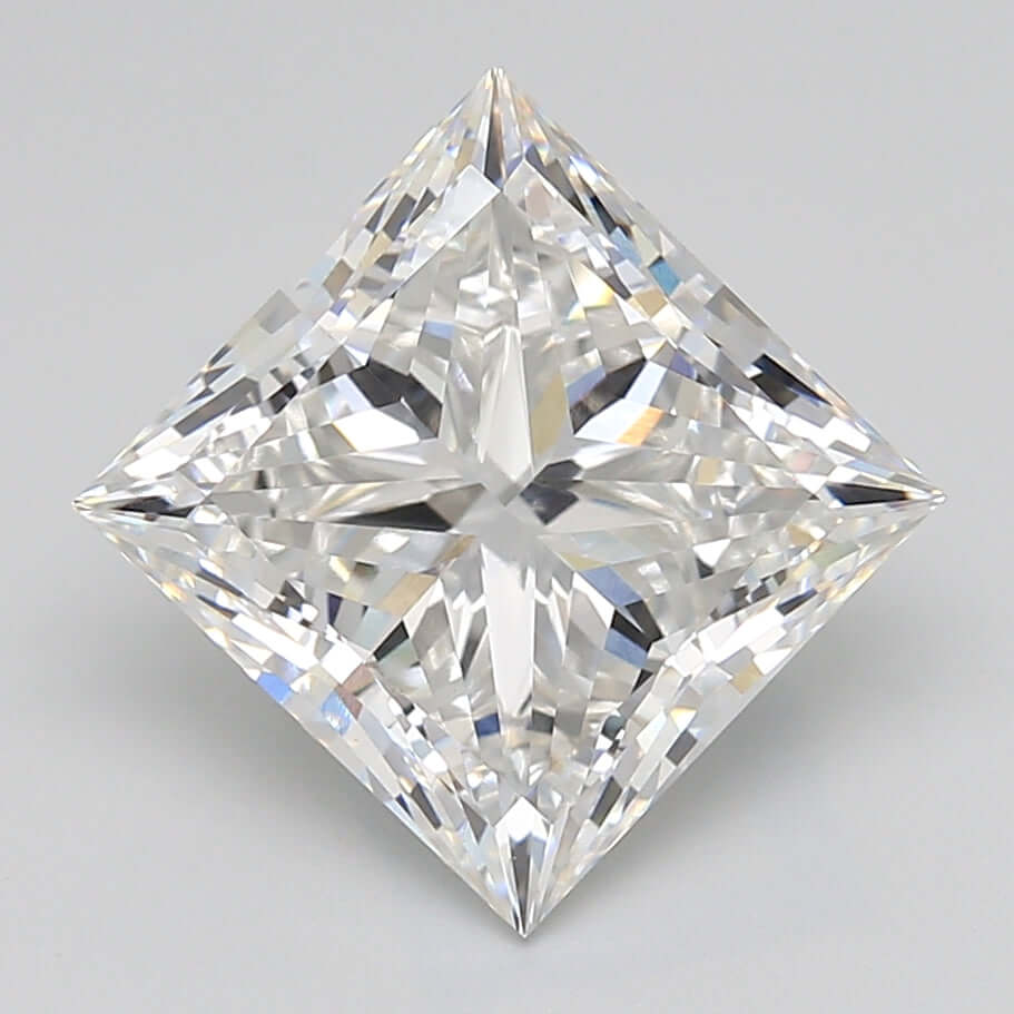 7.06 Carat F VVS2 Princess Lab Diamond Front
