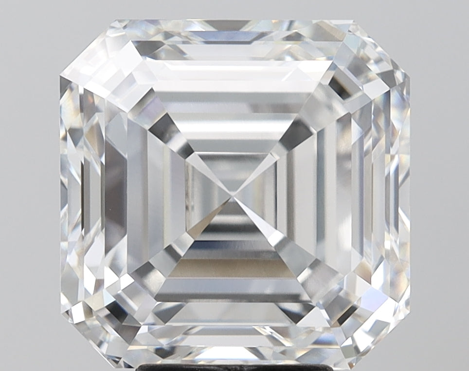 7.07 Carat F VVS2 Asscher Lab Diamond Front