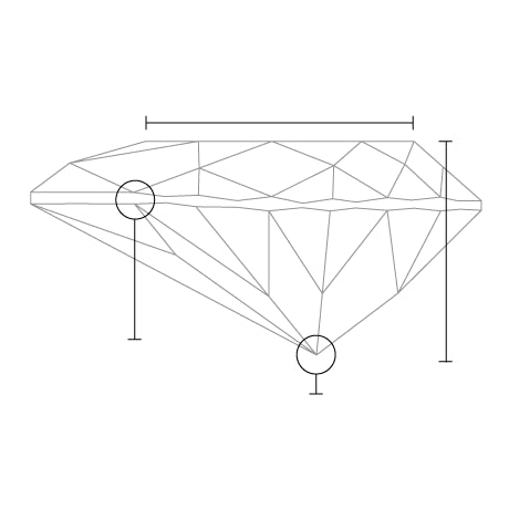 8.00 Carat F VS1 Pear Lab Diamond Front