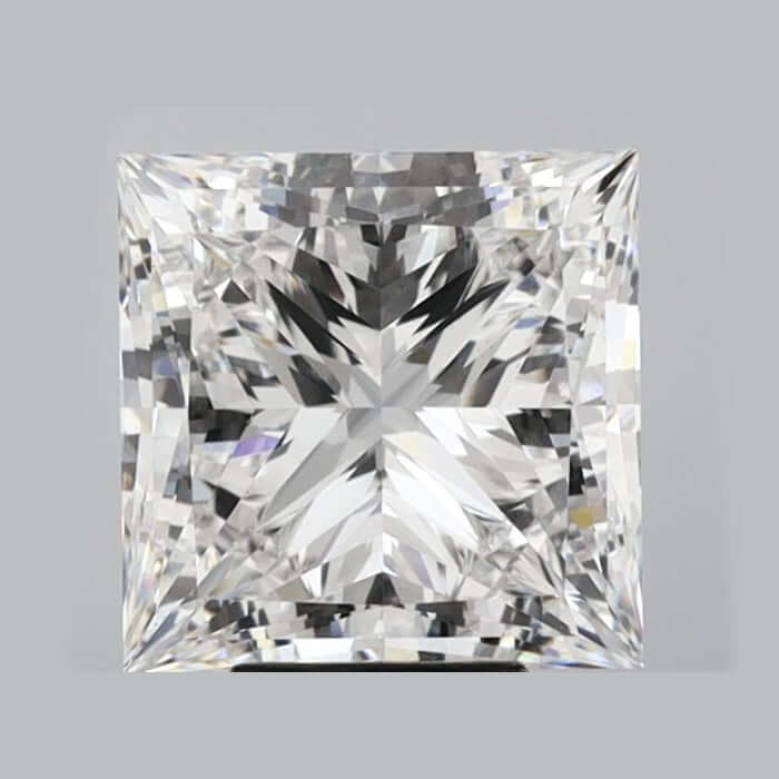 8.00 Carat F VS1 Princess Lab Diamond Front
