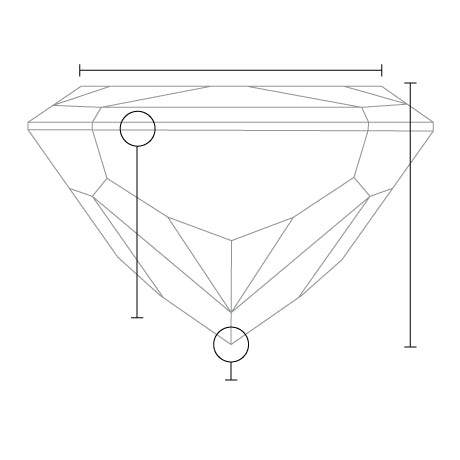 8.00 Carat F VS2 Radiant Lab Diamond Front
