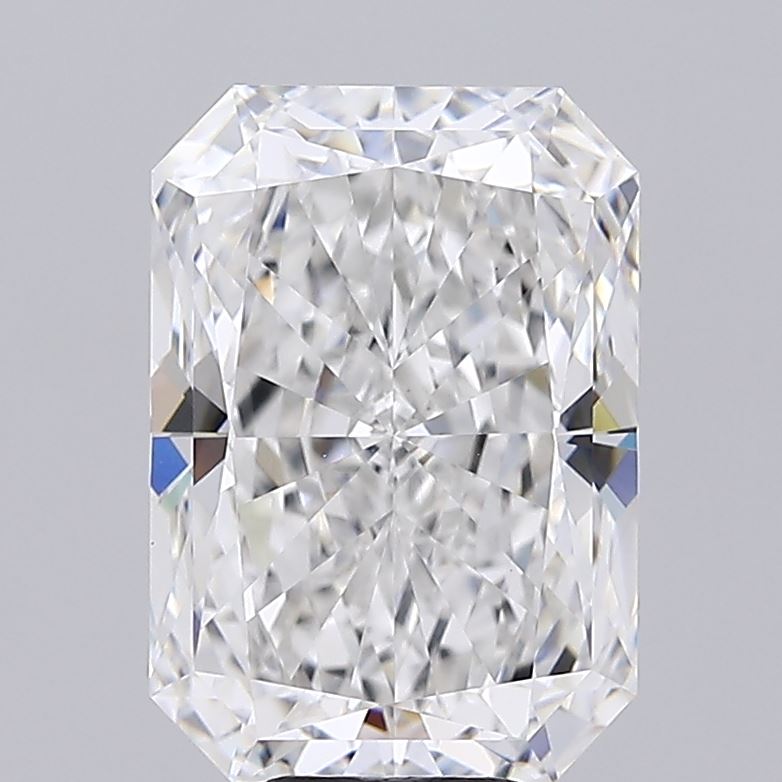 8.00 Carat F VVS2 Radiant Lab Diamond Front