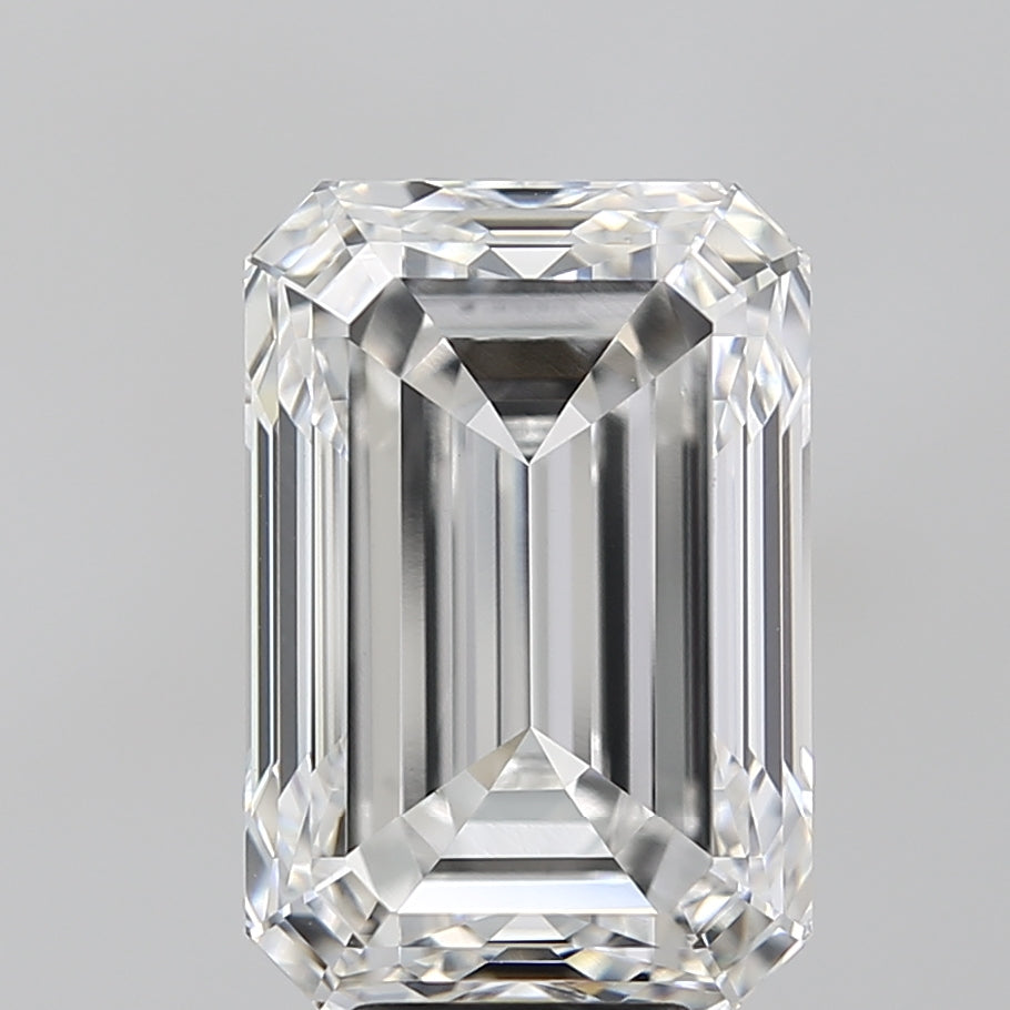 8.02 Carat F VVS2 Emerald Lab Diamond Front