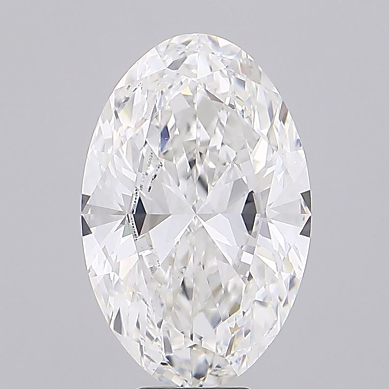 9.02 Carat F VVS2 Oval Lab Diamond Front