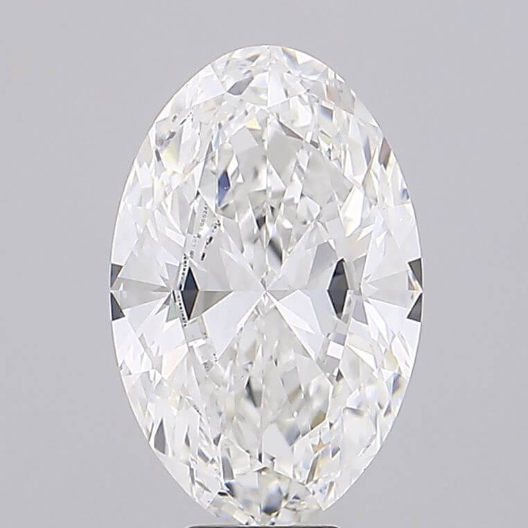 9.02 Carat F VVS2 Oval Lab Diamond Front