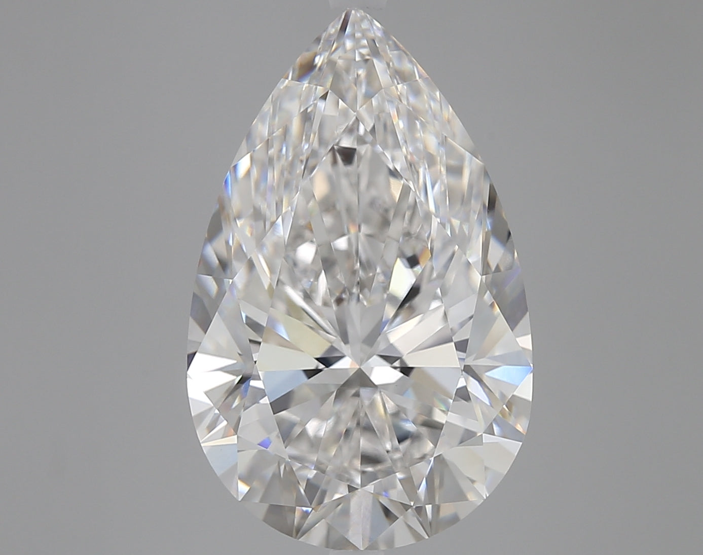 9.11 Carat E VVS2 Pear Lab Diamond Front