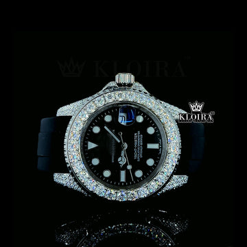 CelestiaMaster Moissanite Diamond Watch 14K Gold VVS 15 Carat 42mm Front