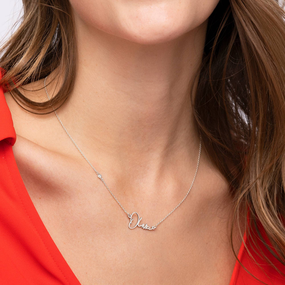 Custom Name Pendant Necklace in 14K Gold