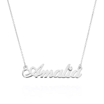 Custom Sophisticated Name Pendant Necklace in 14K Gold 